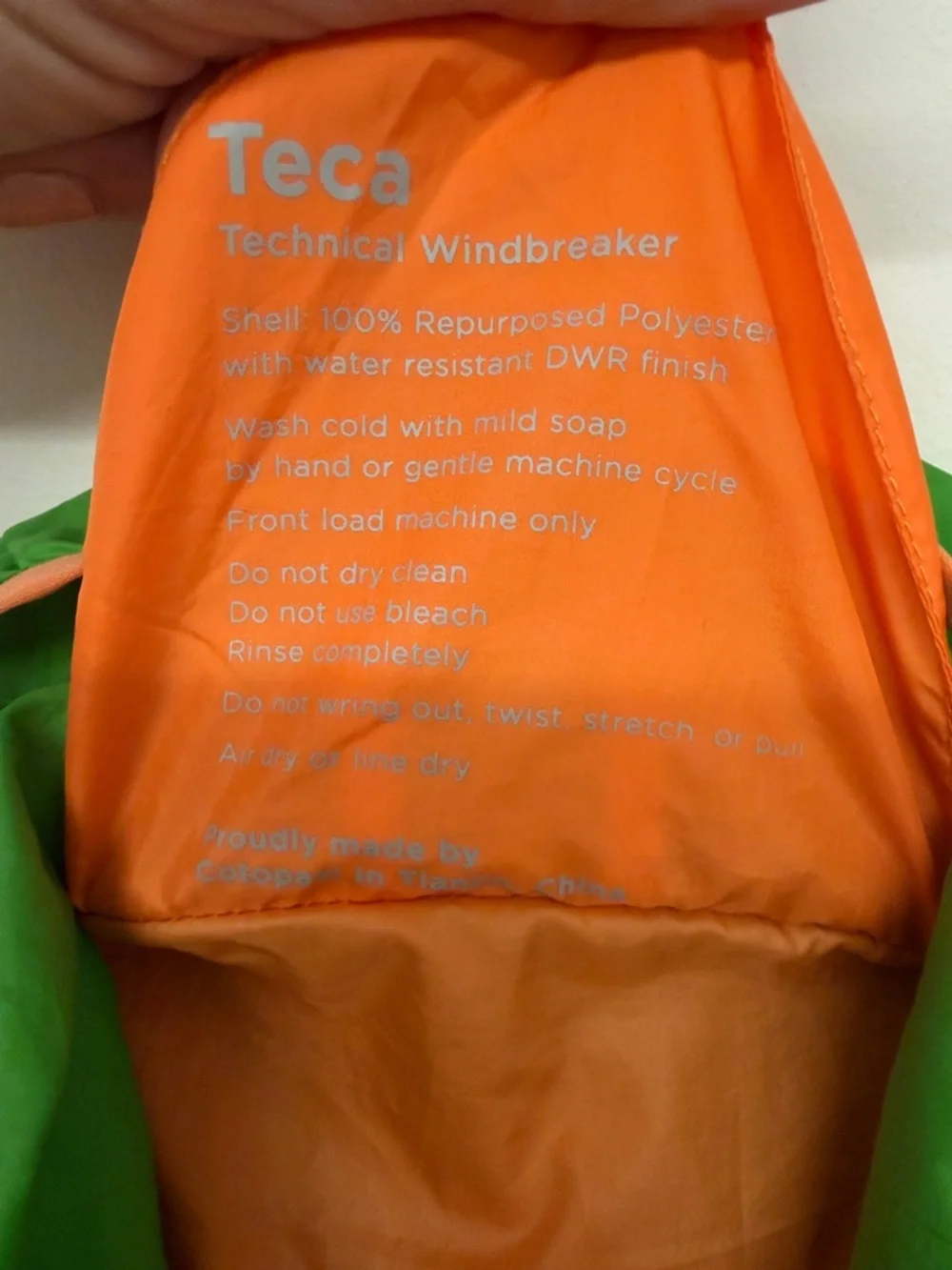 Women’s Cotopaxi Teca Technical Windbreaker Jacket Colorblock Neon Size Small - Picture 3 of 4